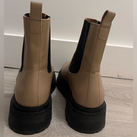 & Other Stories Chunky Leather Boots - Tan/Beige - Picture 4 of 6